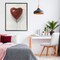 Stupell Industries Heart Shaped Balloon Framed Giclee, design by Ethan Harper